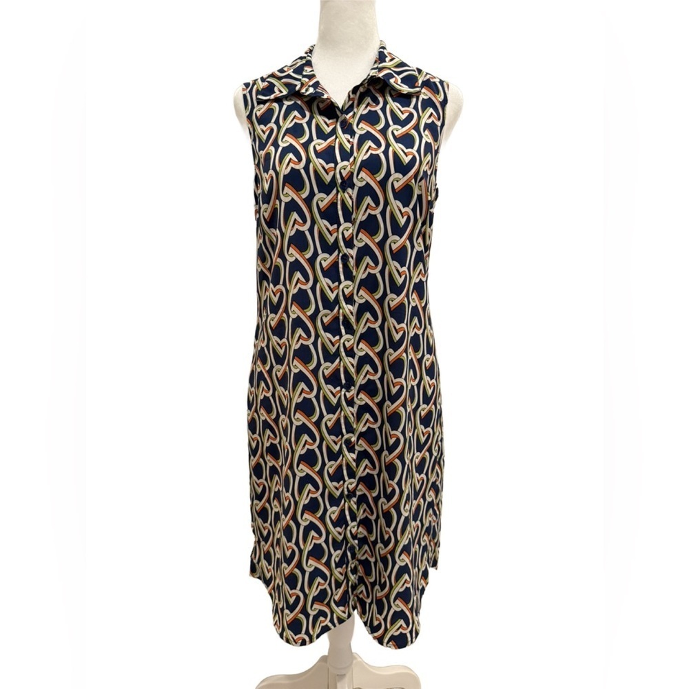 Cabi Amour Heart Sheath Dress with Notched Collar XS